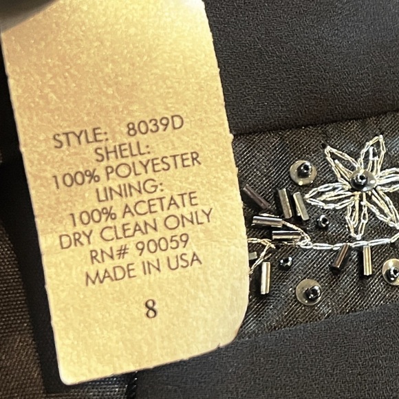 Michaelangelo empire waist sleeveless formal black maxi dress backless flawless - Picture 8 of 12